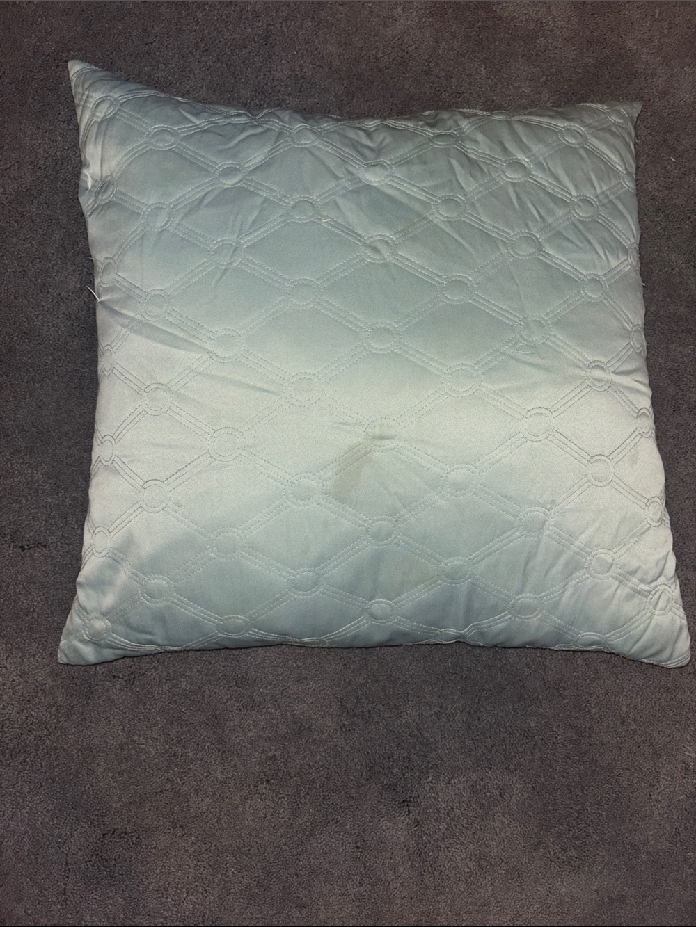 Source Unknown Light Blue Diamond-Quilted Throw Pillow